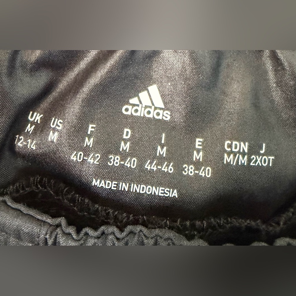 Adidas Black Athletic Pants with White Accents Size-M - Picture 5 of 9